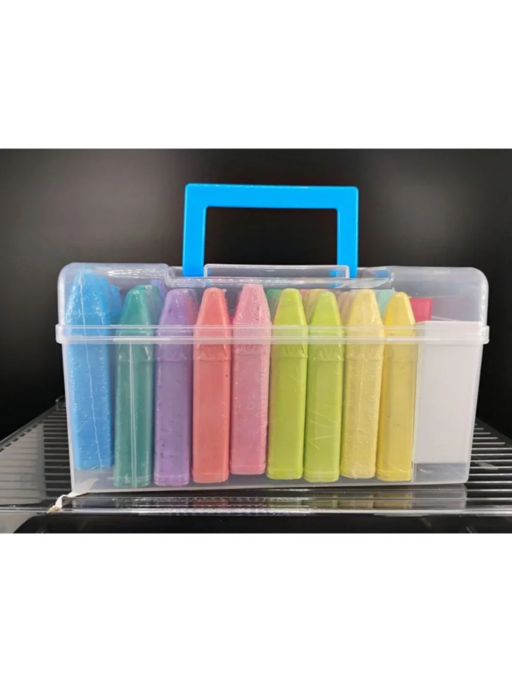 Sidewalk Chalk Set 48 Pieces Non-Toxic Washable With Case Ages 4+